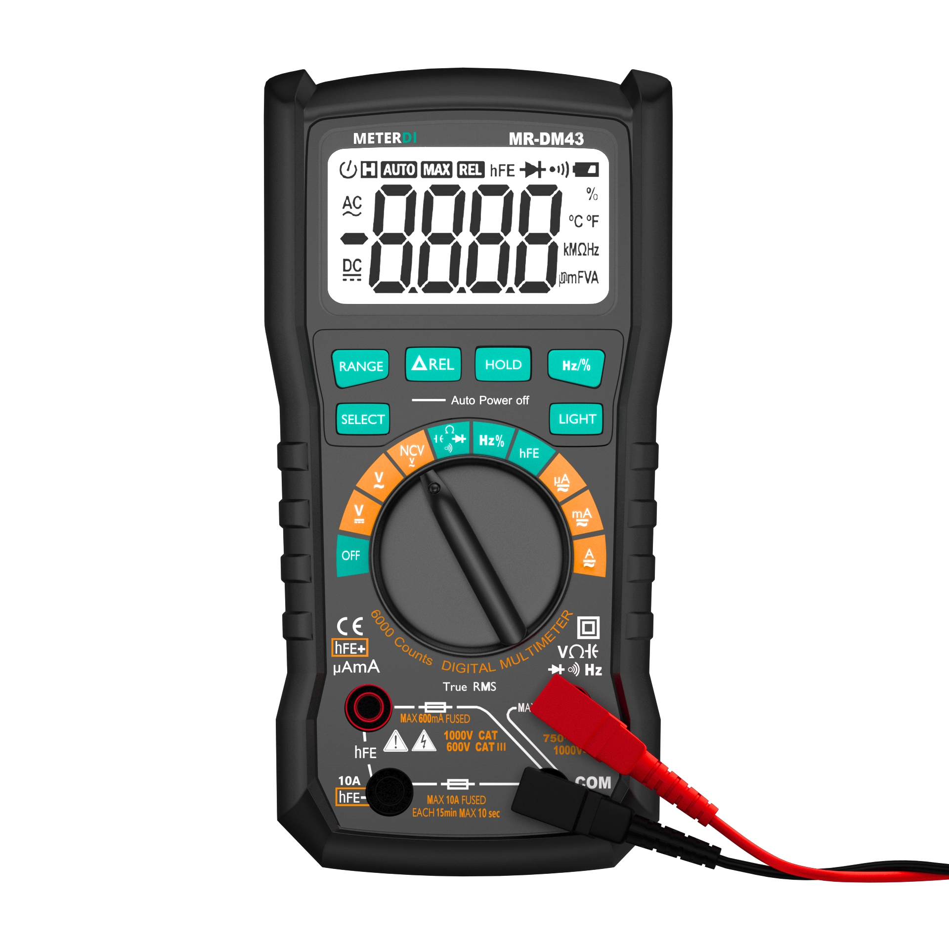 METERDI Digital Multimeter MR-DM43 for accurate electrical testing and measurement