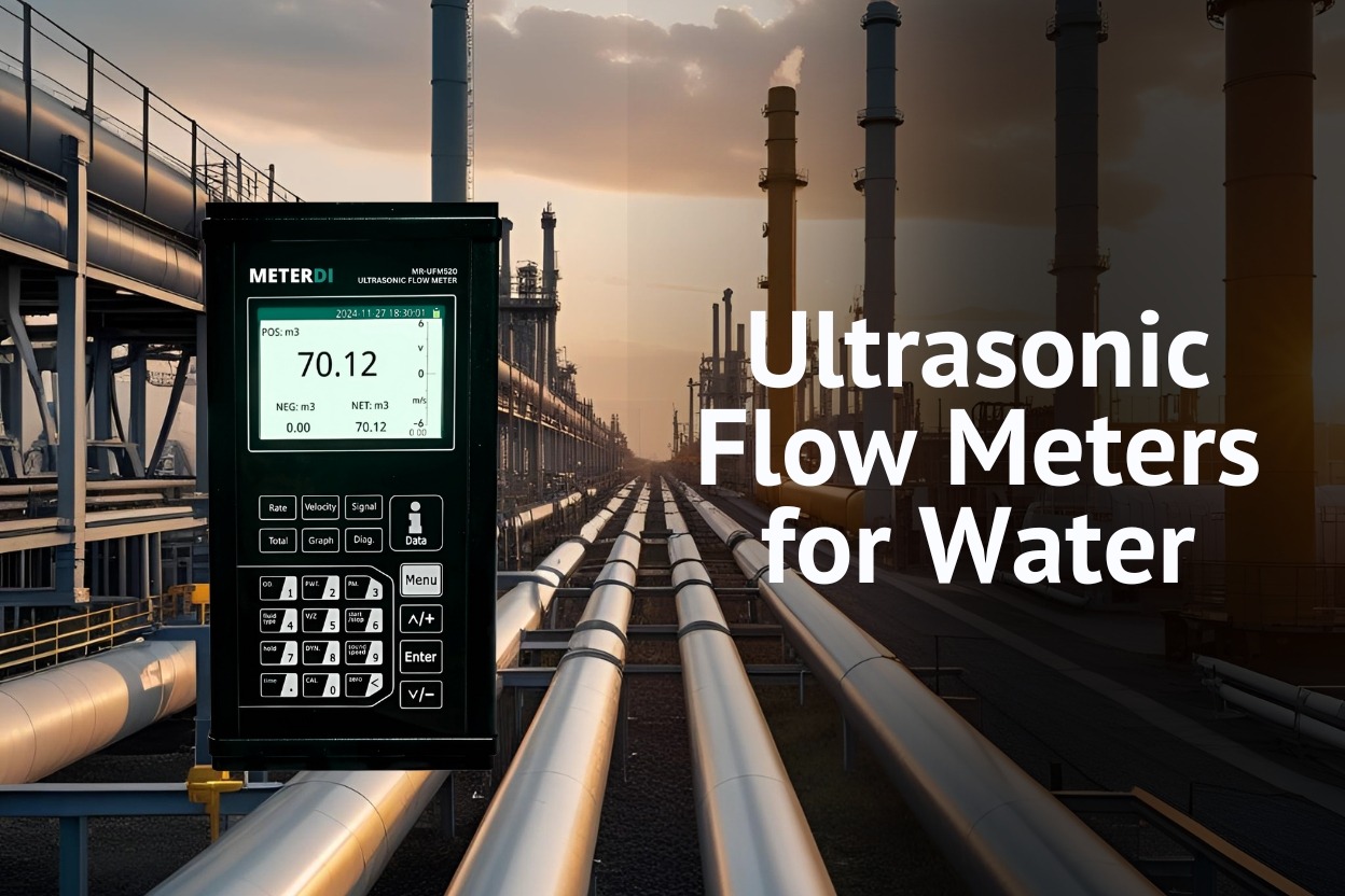 Ultrasonic flow meters for water piping systems
