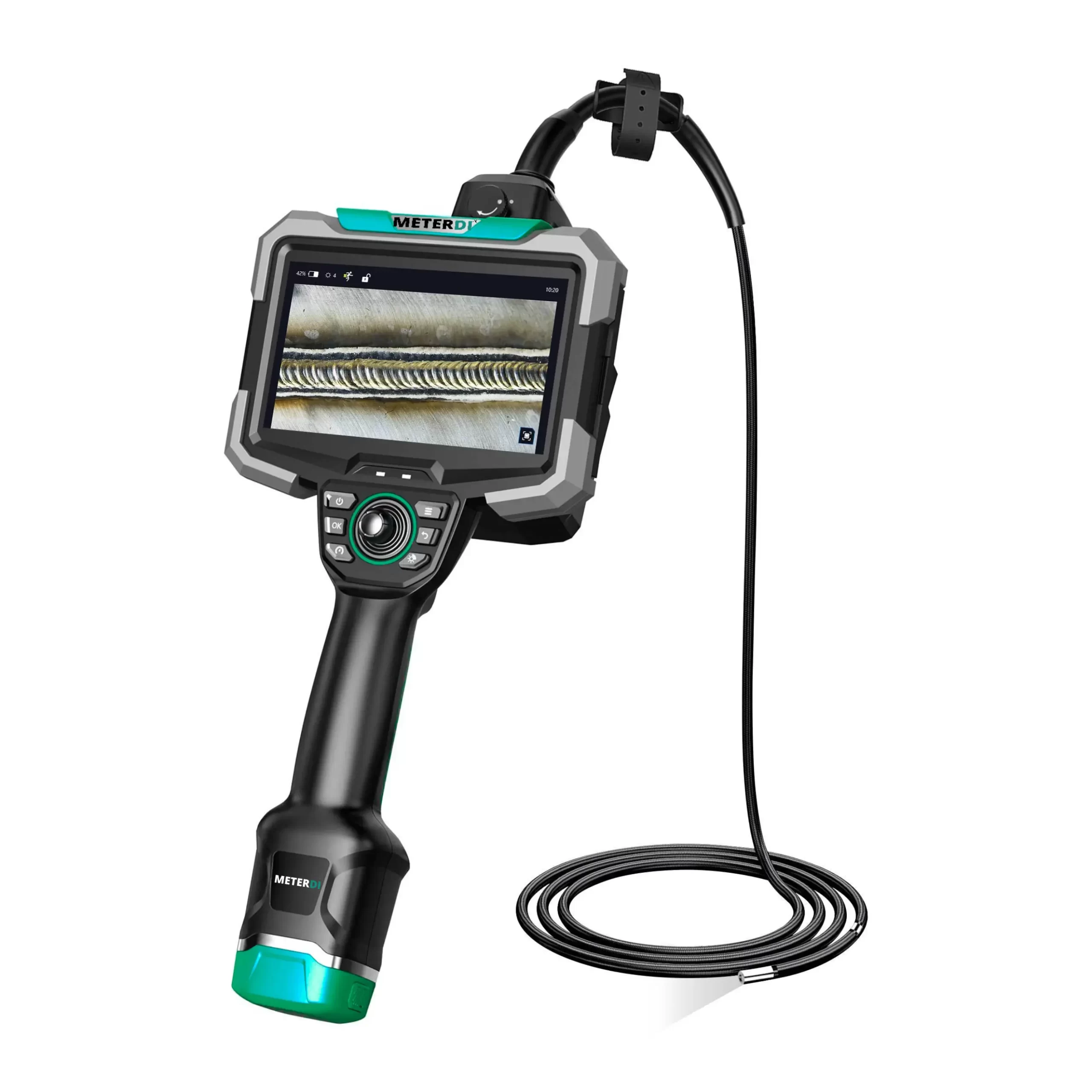 Industrial Borescope Inspection Camera MR-7 Series with Articulating Probe and LED Display